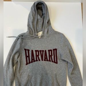 H&M womens Harvard gray sweatshirt hoodie, Medium regular fit.